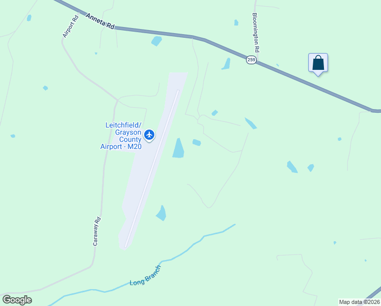 map of restaurants, bars, coffee shops, grocery stores, and more near Legacy Drive in Leitchfield