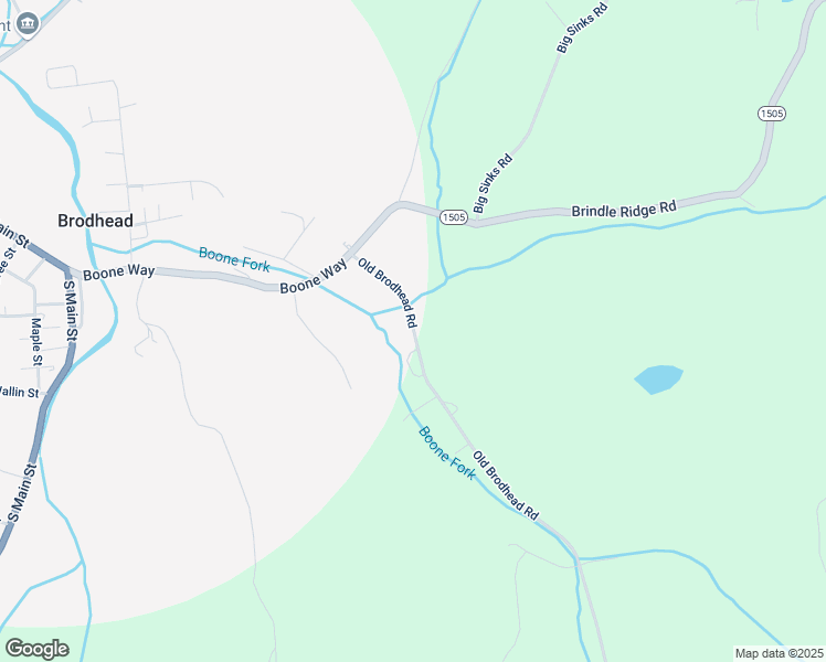 map of restaurants, bars, coffee shops, grocery stores, and more near 4997 Old Brodhead Road in Brodhead