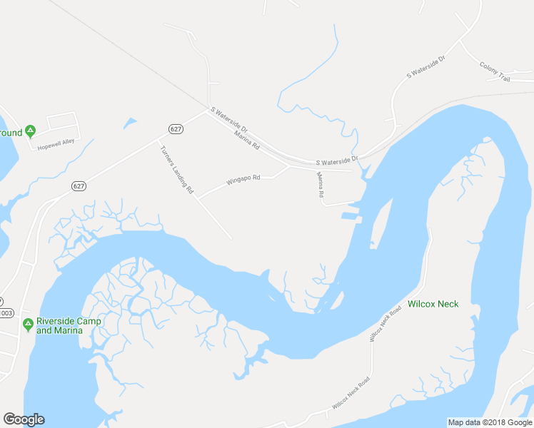 map of restaurants, bars, coffee shops, grocery stores, and more near 1015 Turners Landing Road in Lanexa
