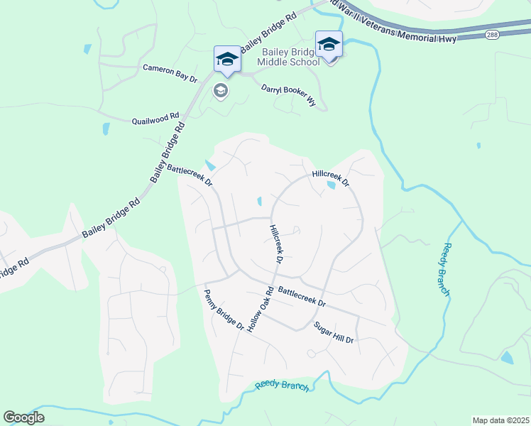 map of restaurants, bars, coffee shops, grocery stores, and more near 8531 Hillcreek Drive in Midlothian
