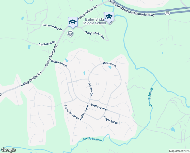 map of restaurants, bars, coffee shops, grocery stores, and more near 12319 Hillcreek Terrace in Midlothian
