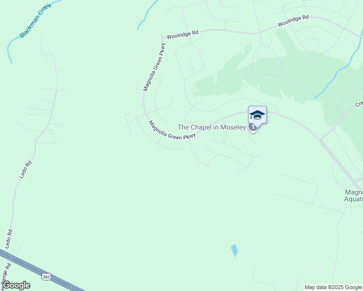 map of restaurants, bars, coffee shops, grocery stores, and more near 7042 Ledo Road in Moseley