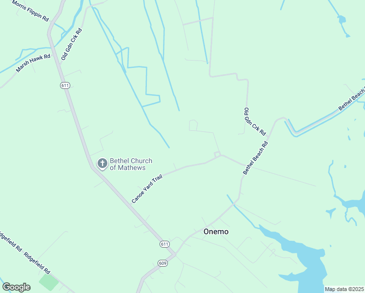 map of restaurants, bars, coffee shops, grocery stores, and more near 411 Canoe Yard Trail in Onemo