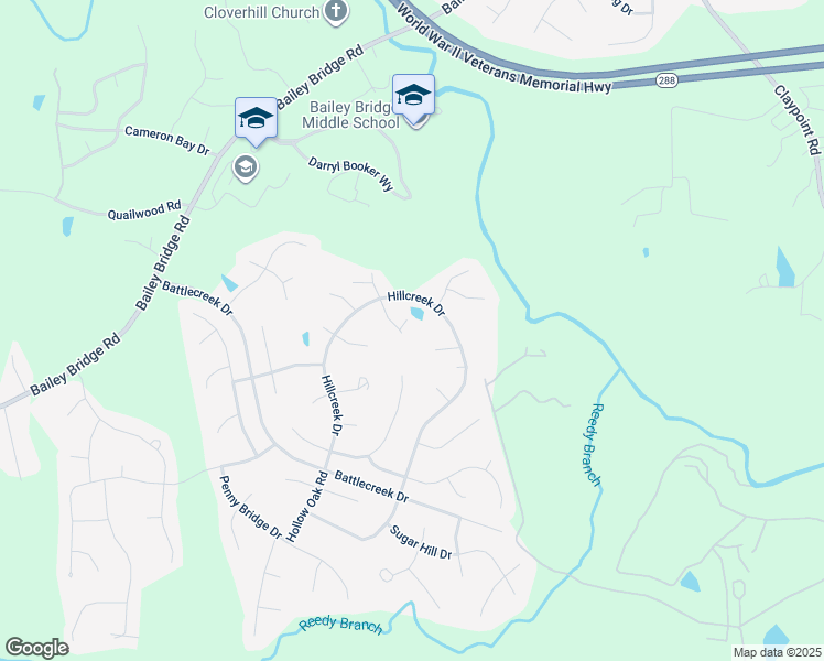 map of restaurants, bars, coffee shops, grocery stores, and more near 12306 Point Sunrise Court in Midlothian