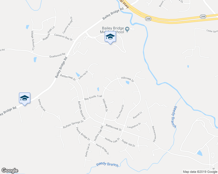 map of restaurants, bars, coffee shops, grocery stores, and more near 12336 Hillcreek Terrace in Midlothian