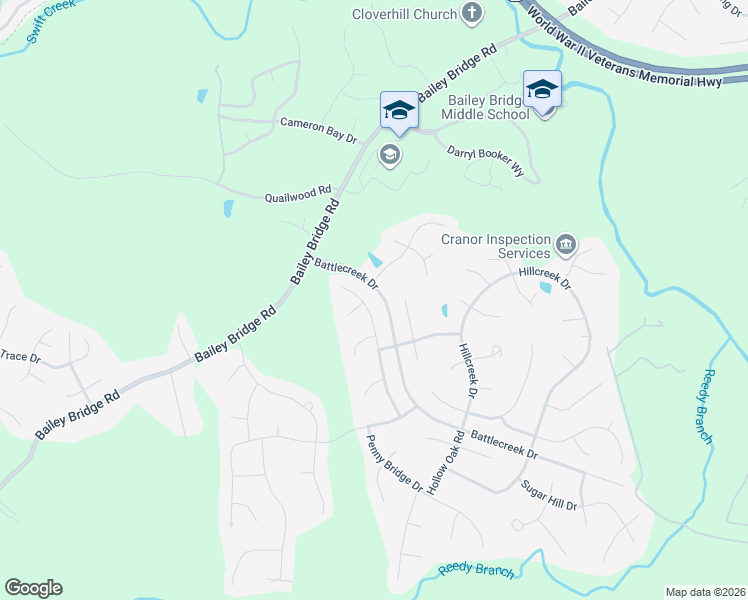 map of restaurants, bars, coffee shops, grocery stores, and more near 12606 Buffalo Nickel Drive in Midlothian