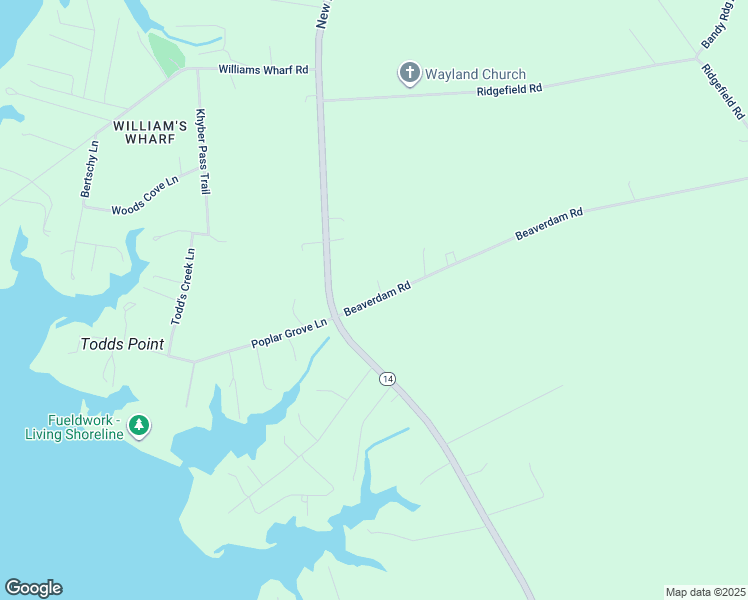 map of restaurants, bars, coffee shops, grocery stores, and more near 71 Beaver Dam Road in Port Haywood
