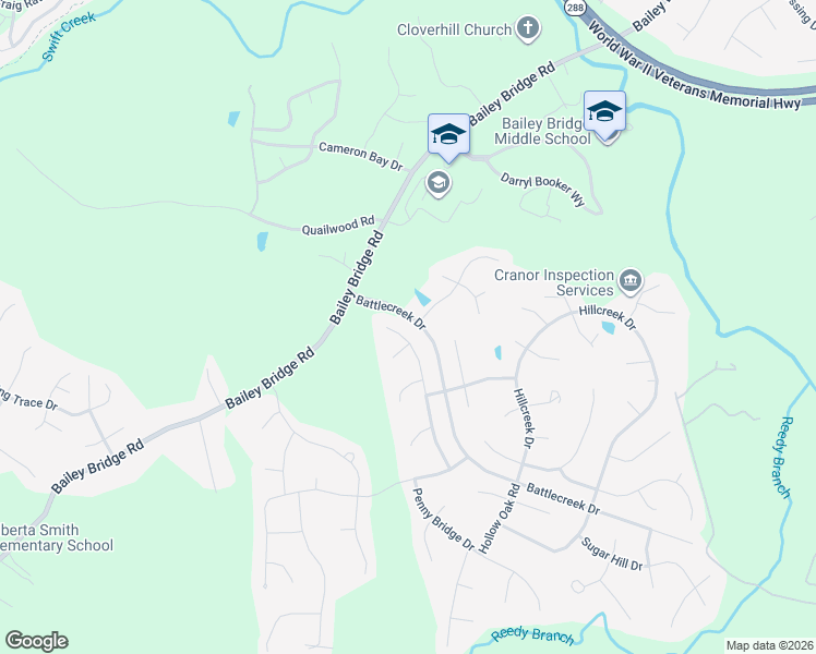 map of restaurants, bars, coffee shops, grocery stores, and more near 12606 Buffalo Nickel Drive in Midlothian