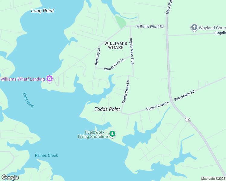 map of restaurants, bars, coffee shops, grocery stores, and more near 42 Bertschy Lane in Mathews