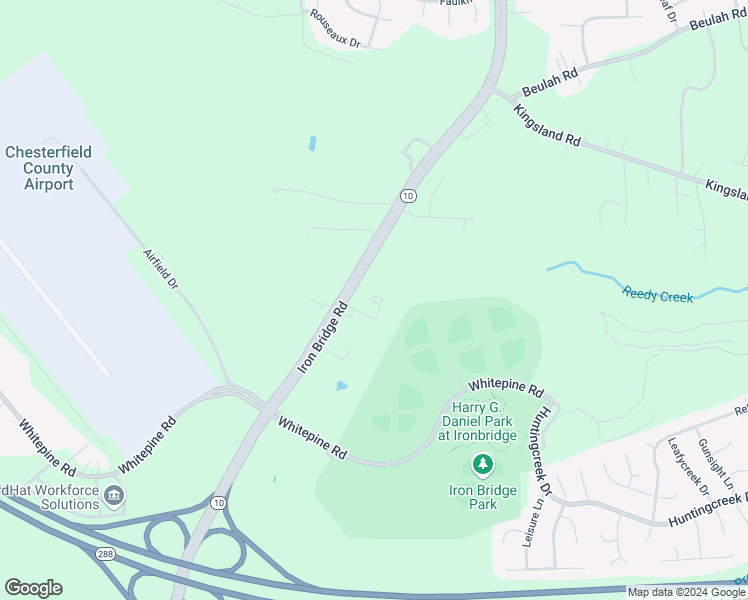 map of restaurants, bars, coffee shops, grocery stores, and more near 7801 Iron Bridge Road in Richmond