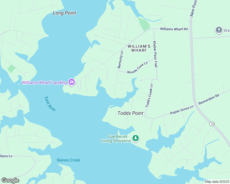 map of restaurants, bars, coffee shops, grocery stores, and more near 319 Bertschy Lane in Mathews