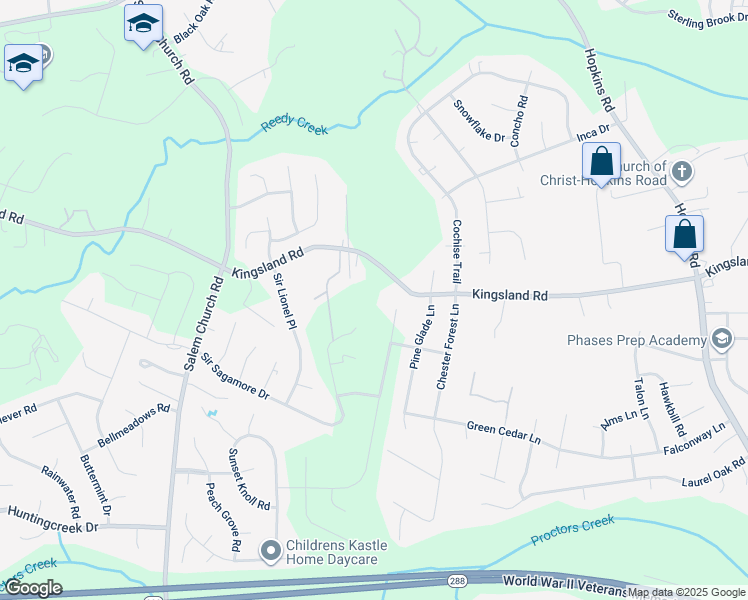 map of restaurants, bars, coffee shops, grocery stores, and more near 4631 Kingsland Road in Richmond