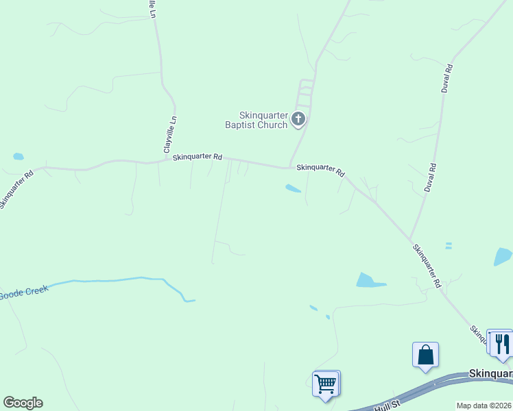 map of restaurants, bars, coffee shops, grocery stores, and more near 21009 Skinquarter Road in Moseley