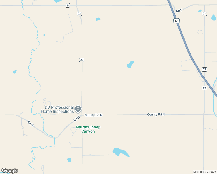 map of restaurants, bars, coffee shops, grocery stores, and more near 22251 Road North in Cortez