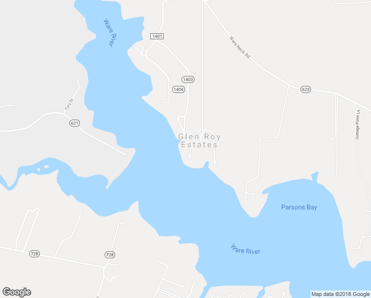 map of restaurants, bars, coffee shops, grocery stores, and more near 7084 Ware River Drive in Gloucester Courthouse