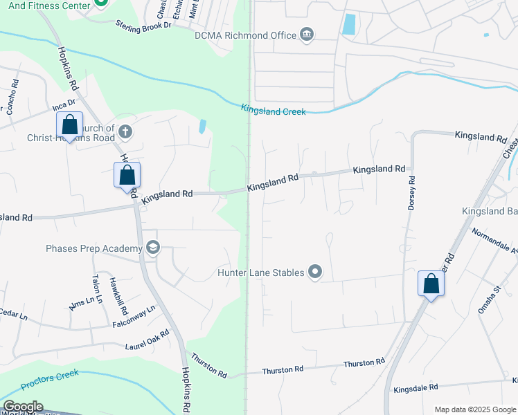 map of restaurants, bars, coffee shops, grocery stores, and more near 8600 Firethorne Lane in Richmond