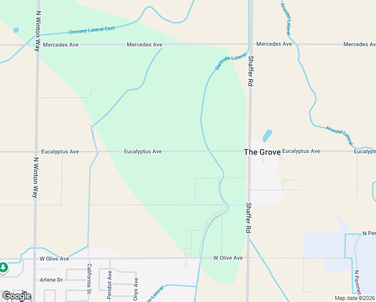 map of restaurants, bars, coffee shops, grocery stores, and more near 6302 Eucalyptus Avenue in Winton