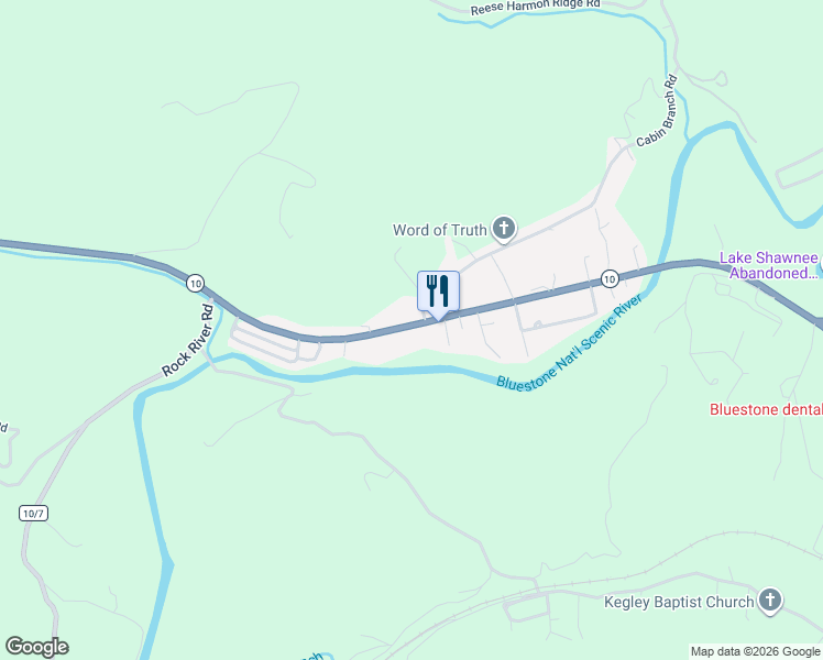 map of restaurants, bars, coffee shops, grocery stores, and more near 1203 Matoaka Road in Rock