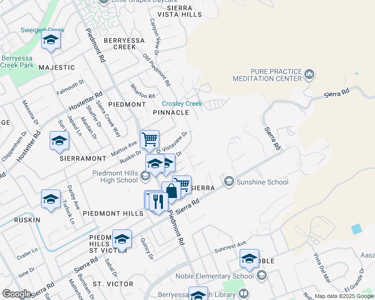 map of restaurants, bars, coffee shops, grocery stores, and more near 1398 Vance Drive in San Jose