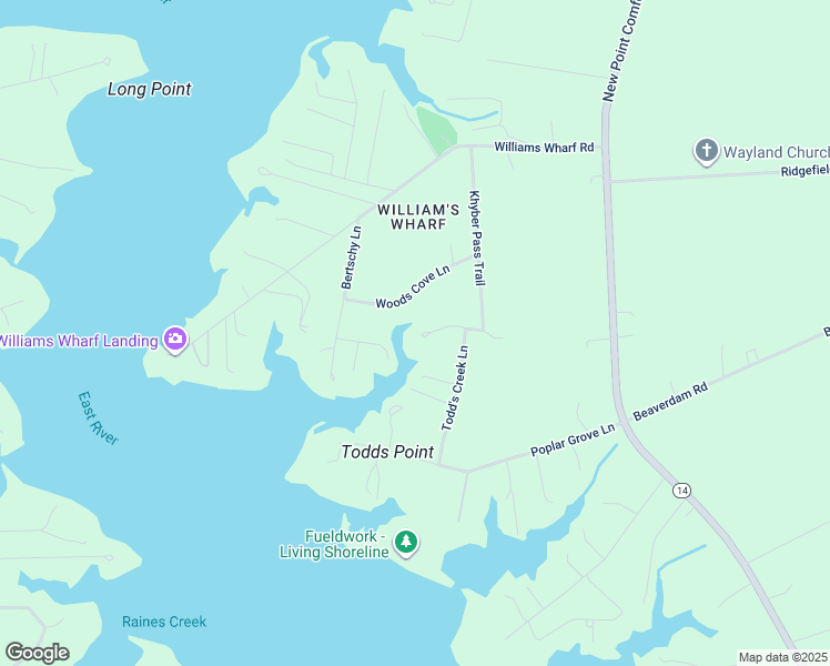 map of restaurants, bars, coffee shops, grocery stores, and more near 372 Todd's Creek Lane in Mathews