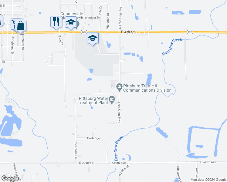 map of restaurants, bars, coffee shops, grocery stores, and more near 420 Free Kings Highway in Pittsburg