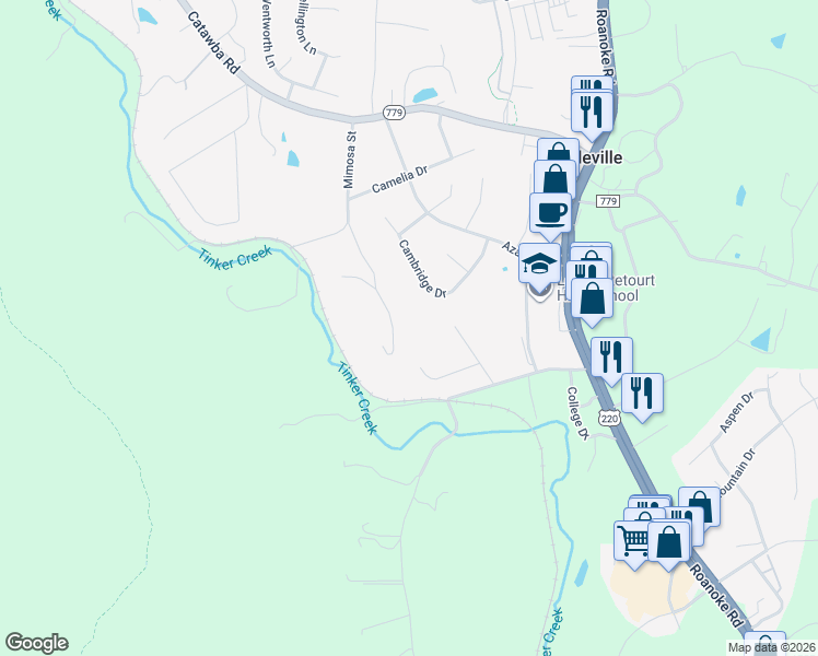 map of restaurants, bars, coffee shops, grocery stores, and more near 181 Daleview Drive in Daleville