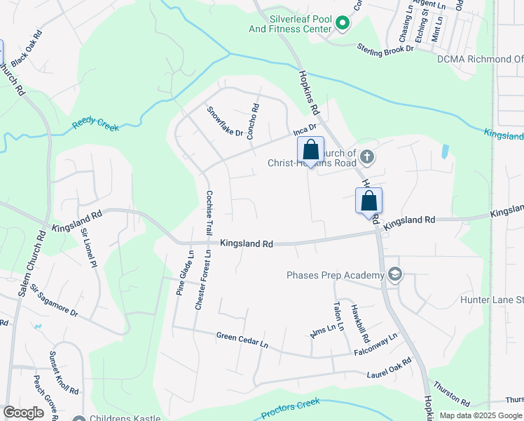 map of restaurants, bars, coffee shops, grocery stores, and more near 4516 Shanto Court in Richmond
