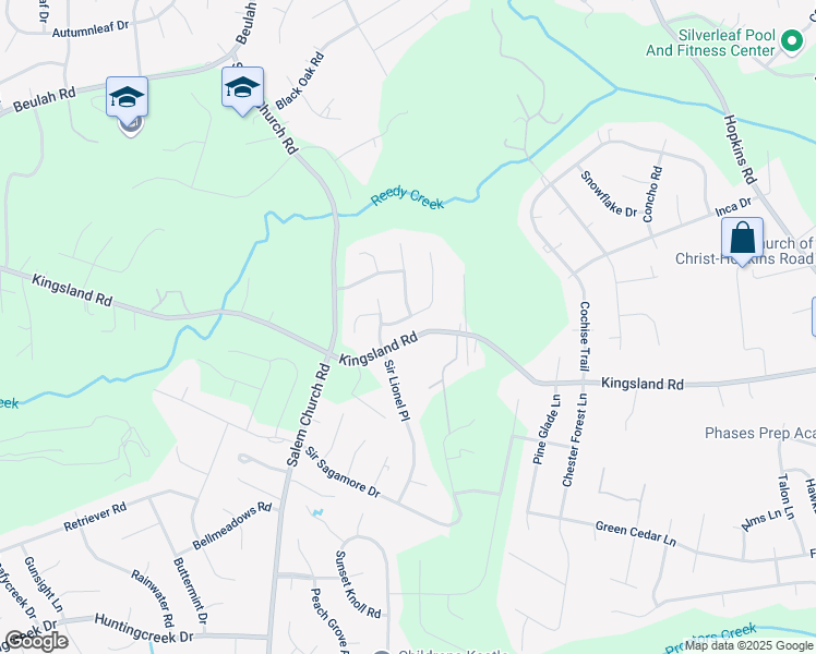 map of restaurants, bars, coffee shops, grocery stores, and more near 8401 Tatterton Trail in Richmond