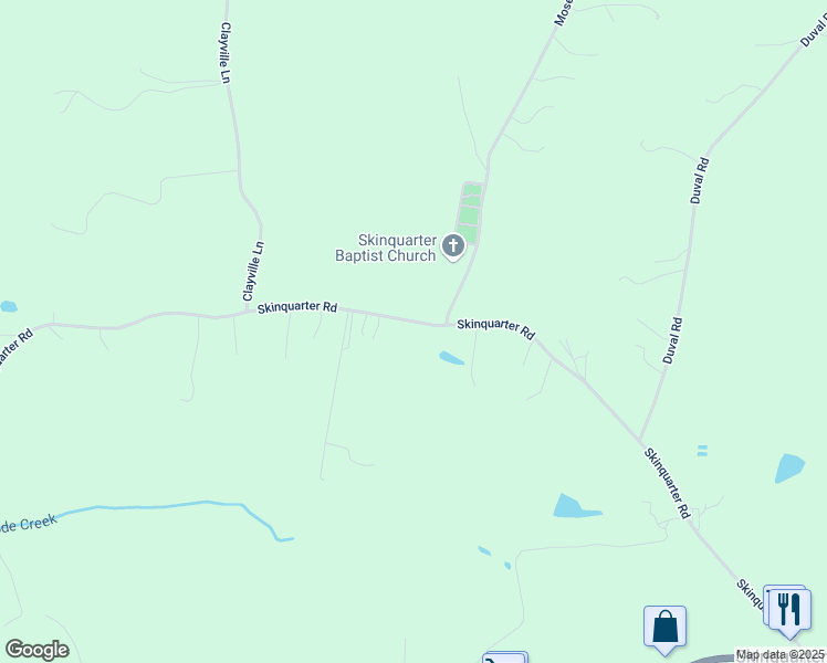 map of restaurants, bars, coffee shops, grocery stores, and more near 20911 Skinquarter Road in Moseley