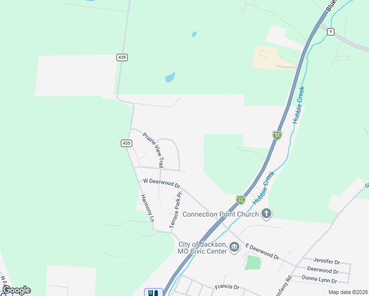 map of restaurants, bars, coffee shops, grocery stores, and more near 3006 Clear Spring Place in Jackson