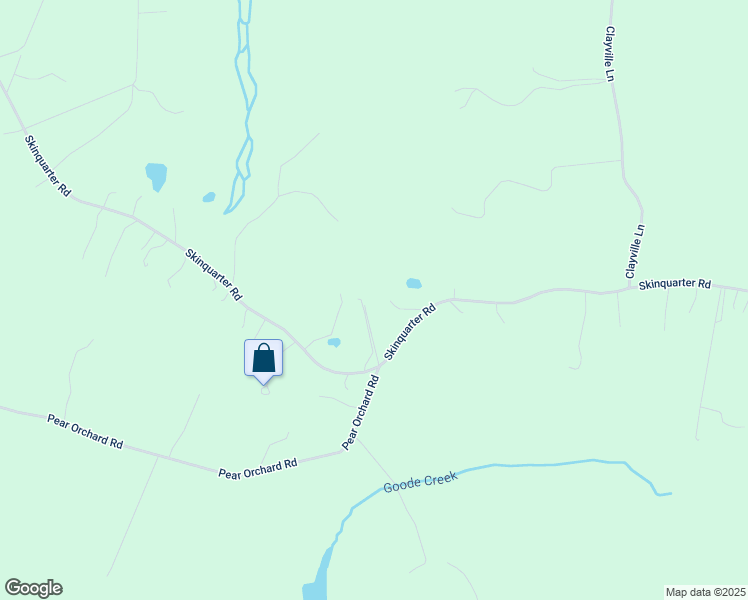 map of restaurants, bars, coffee shops, grocery stores, and more near 21910 Skinquarter Road in Moseley