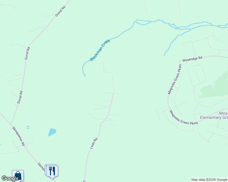 map of restaurants, bars, coffee shops, grocery stores, and more near 6999 Ledo Road in Moseley