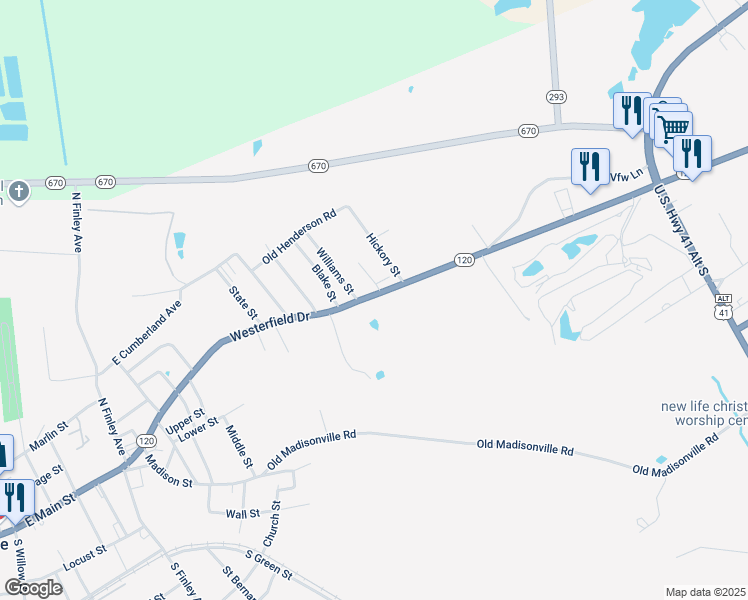 map of restaurants, bars, coffee shops, grocery stores, and more near 1620 Westerfield Drive in Providence