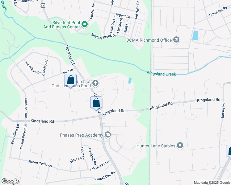 map of restaurants, bars, coffee shops, grocery stores, and more near 8324 Sherwood Forest Drive in Richmond