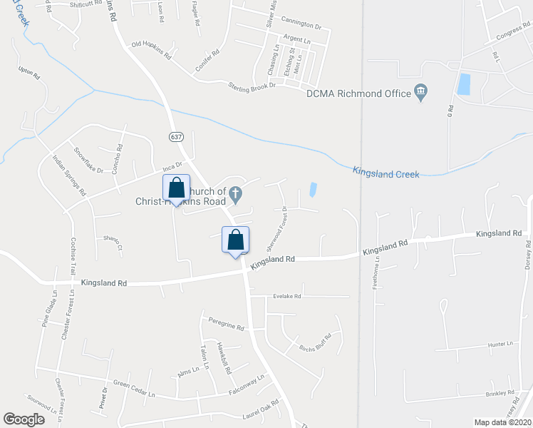 map of restaurants, bars, coffee shops, grocery stores, and more near 3913 Friar Ridge Drive in Richmond