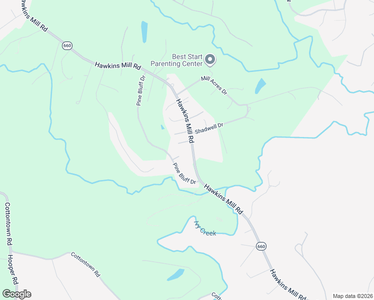 map of restaurants, bars, coffee shops, grocery stores, and more near 2066 Hawkins Mill Road in Lynchburg