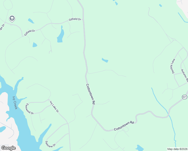 map of restaurants, bars, coffee shops, grocery stores, and more near 5989 Cottontown Road in Forest
