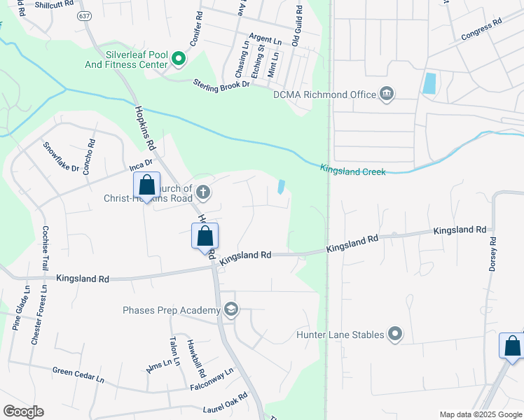 map of restaurants, bars, coffee shops, grocery stores, and more near 3801 Friar Ridge Drive in Richmond