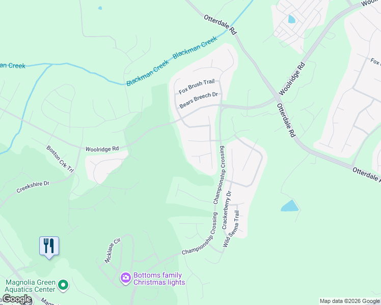 map of restaurants, bars, coffee shops, grocery stores, and more near 7112 Lavender Lane in Moseley