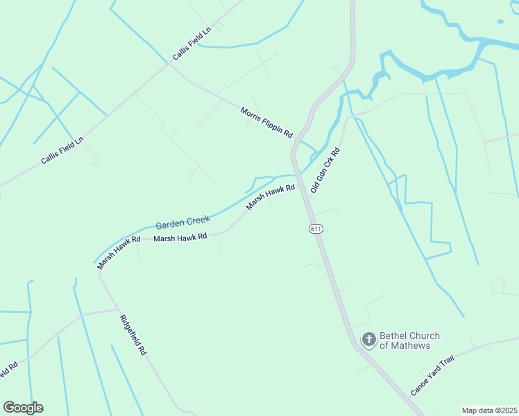 map of restaurants, bars, coffee shops, grocery stores, and more near 770 Marsh Hawk Road in Mathews