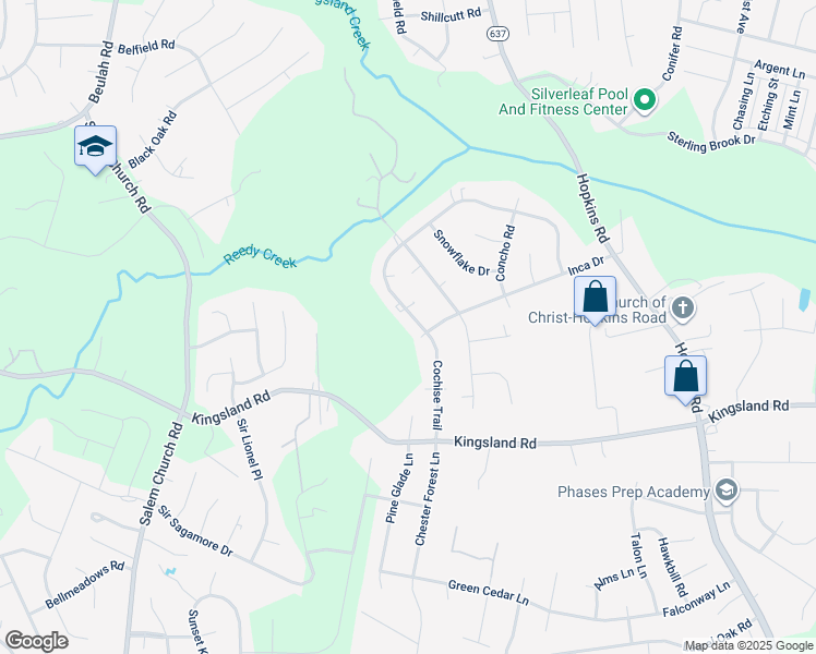 map of restaurants, bars, coffee shops, grocery stores, and more near 4780 Cochise Trail in Richmond