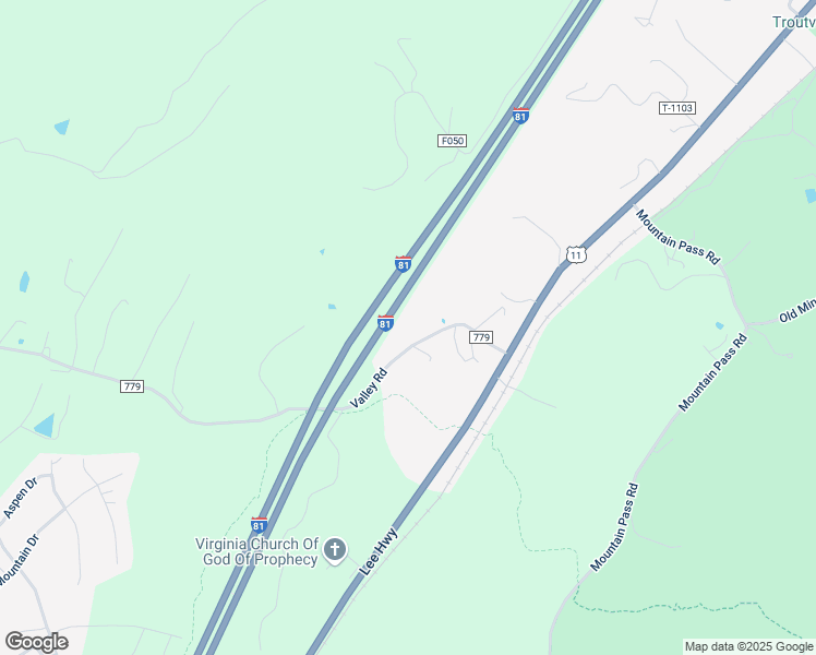 map of restaurants, bars, coffee shops, grocery stores, and more near 216 Valley Road in Troutville
