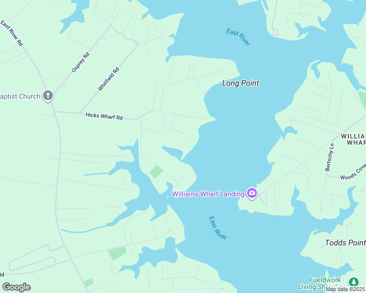 map of restaurants, bars, coffee shops, grocery stores, and more near 296 Todds Creek Lane in Port Haywood