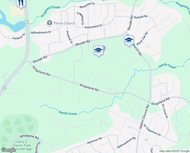 map of restaurants, bars, coffee shops, grocery stores, and more near 8118 Canberra Drive in Meadowbrook