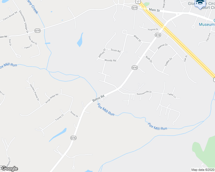 map of restaurants, bars, coffee shops, grocery stores, and more near 5980 Erin Leigh Drive in Gloucester Courthouse