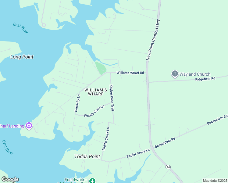 map of restaurants, bars, coffee shops, grocery stores, and more near 149 Khyber Pass Trail in Mathews