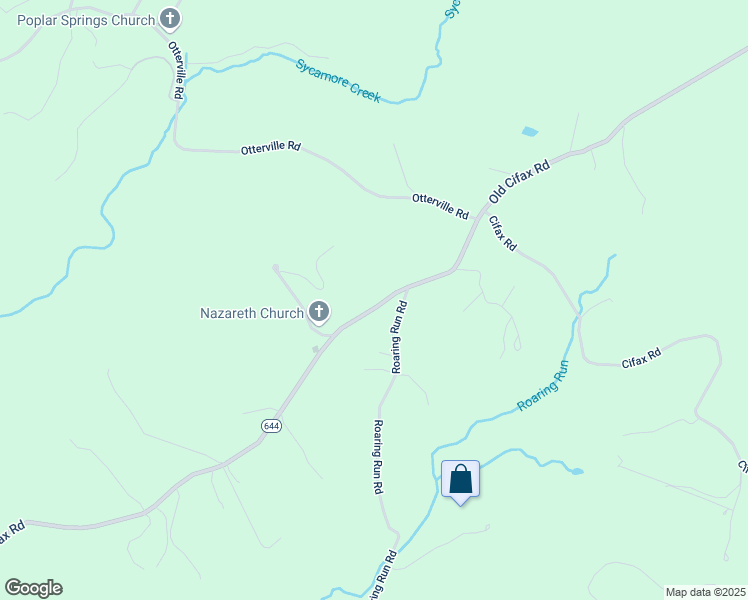 map of restaurants, bars, coffee shops, grocery stores, and more near 2220 Old Cifax Road in Goode