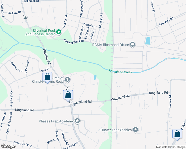 map of restaurants, bars, coffee shops, grocery stores, and more near 8301 Friar Tuck Court in Richmond