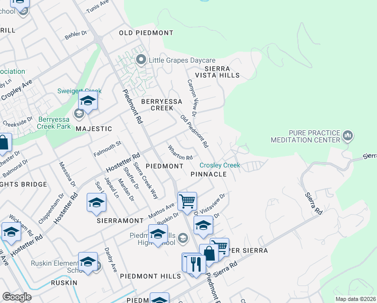 map of restaurants, bars, coffee shops, grocery stores, and more near 1573 Hemmingway Road in San Jose