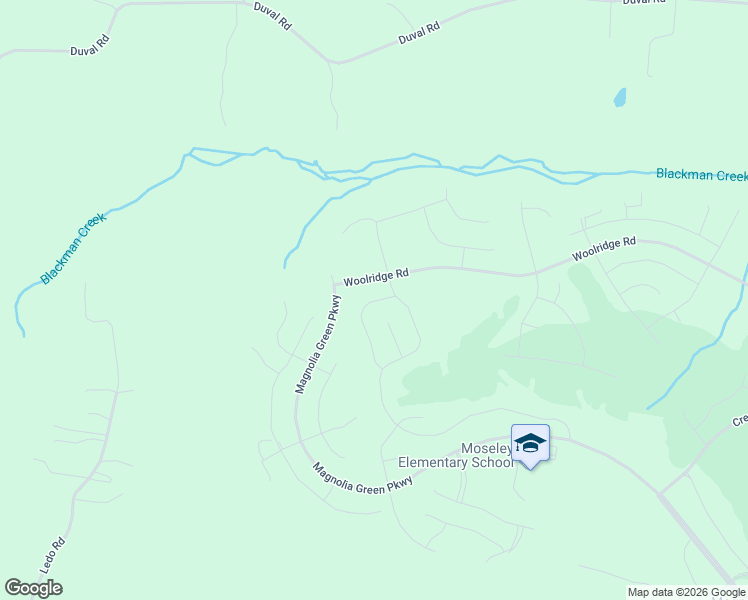 map of restaurants, bars, coffee shops, grocery stores, and more near Woolridge Road in Moseley